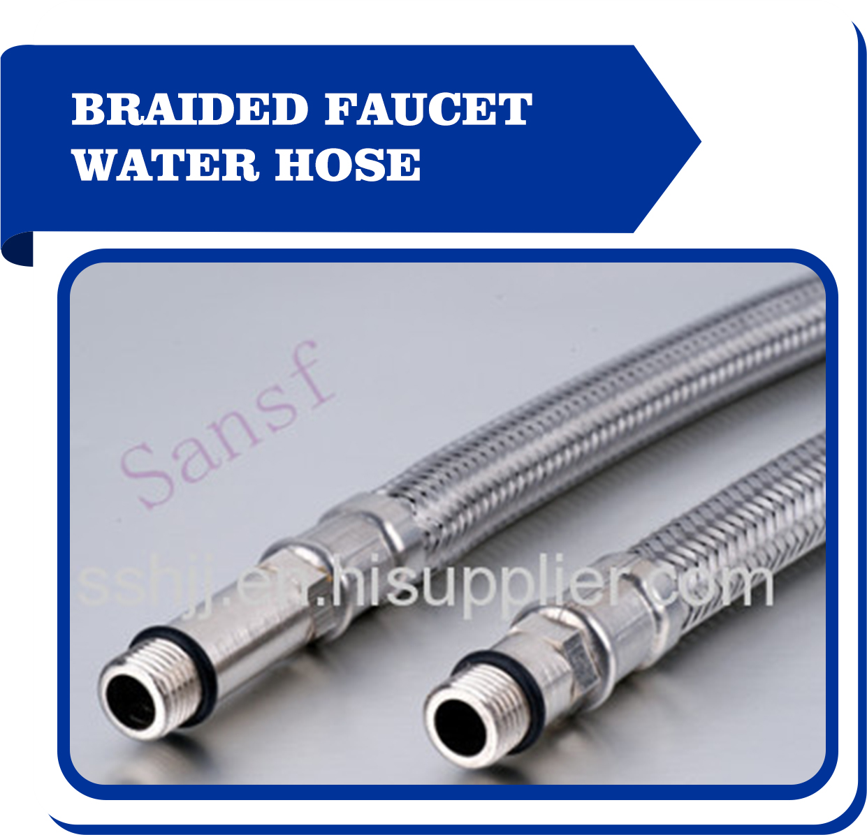 Braided faucet water hose