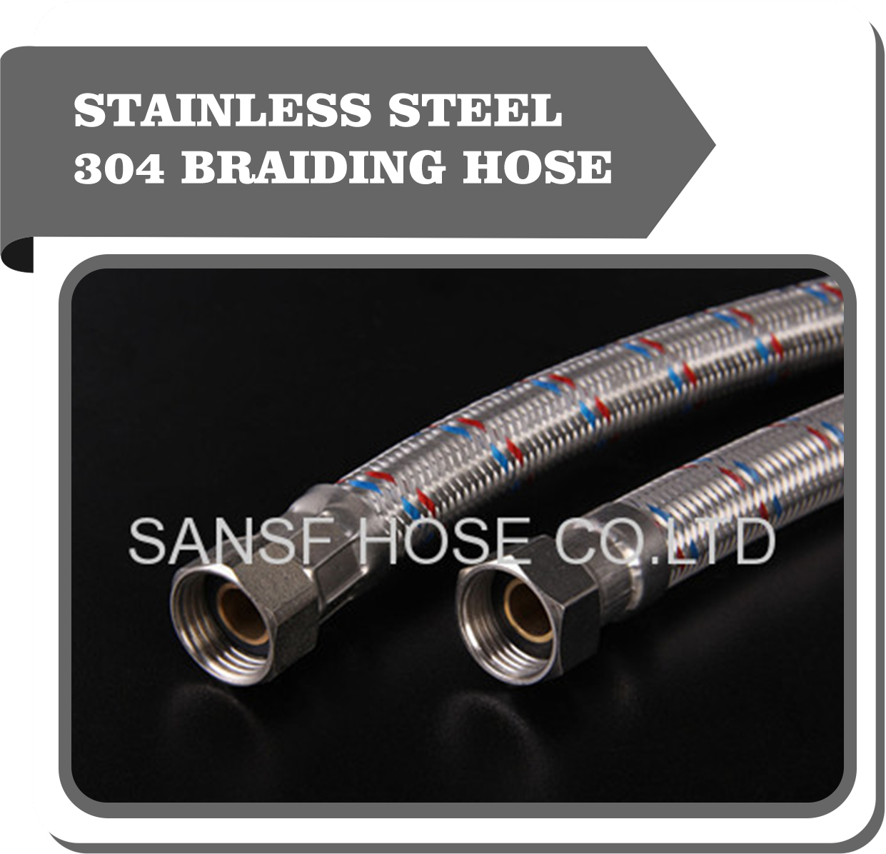 Stainless steel 304 braiding flexible hose