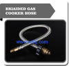 Braided gas cooker hose with black handle